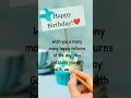 Heart Touching Birthday Wishes Message Shorts Happybirthday