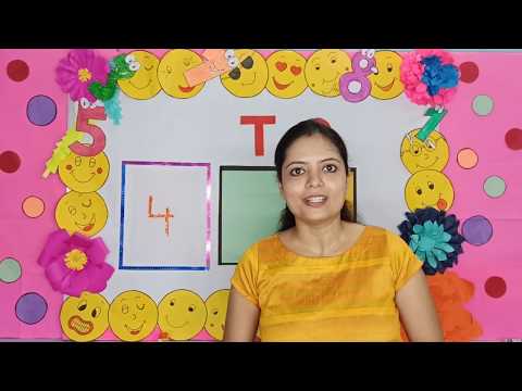 Let Us Learn How to Write Numbers - Number '4' !!!