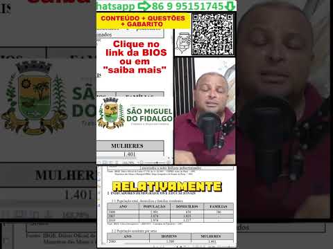Dados Demográficos e Educacionais de São Miguel do Fidalgo  Quando e Como Estudar para o Concurso!