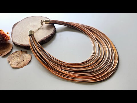 Técnica facil para fazer Colar de fios