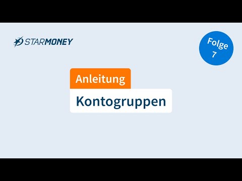 Kontogruppen anlegen und verwalten | StarMoney Tutorials