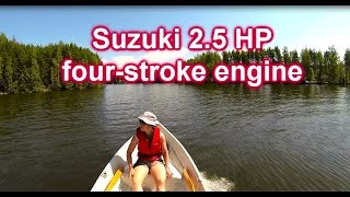 preview picture of video 'Suzuki 2.5 HP four stroke engine 8.7.2014 Reisen in Finnland Путешествия в Финляндии'
