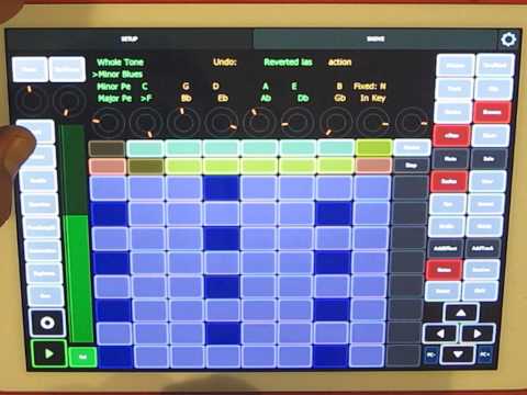 Ableton Live - Lemur Shove template Test (Ableton Push emulator for iPad)