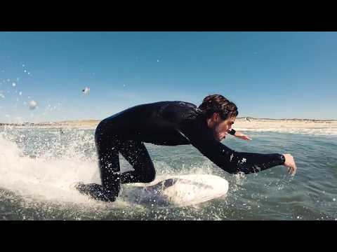 GOPRO HERO 6: Longboard surf in North sea (240fps)
