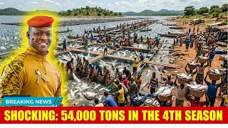 54,000 Tons in 4th Season: Ibrahim Traoré’s Floating Cage Fish Project Makes History in Burkina Faso