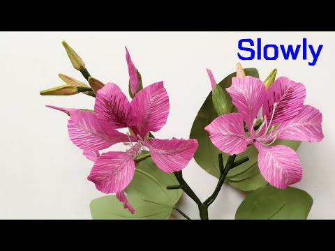 ABC TV | How To Make  Butterfly Tree Paper Flower From Crepe Paper (Slowly) - Craft Tutorial