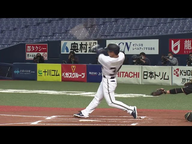 【6回裏】反撃開始!! バファローズ・吉田正がライトオーバーのタイムリー2ベースヒットを放つ!! 2020/3/8 B-F