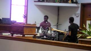 Cousins blazin' on organ and drums  family reunion concert July 14, 2012