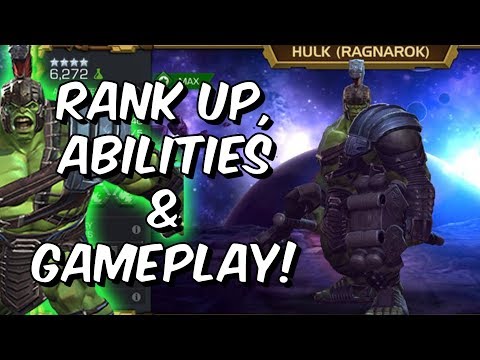 Gladiator Hulk (Ragnarok) Rank Up, Abilities & Gameplay - Marvel Contest Of Champions