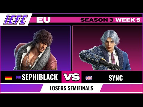 Sephiblack (Miguel) vs Sync (Lee) Losers Semisfinals ICFC TEKKEN EU: Season 3 Week 5