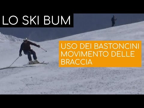 Using poles in skiing: arm movements