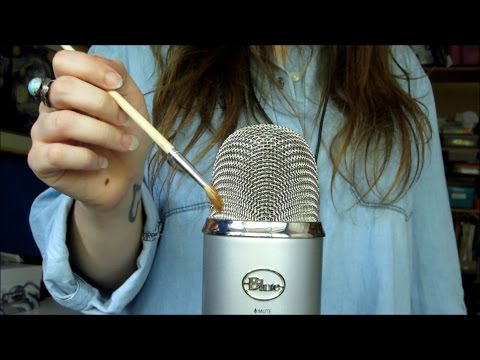 ASMR Brushing Microphone with Various Paint Brushes (No Talking)