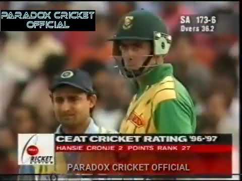 *RARE* Hansie Cronje UNBEATEN 63 Knock vs India | TITAN CUP |  1996