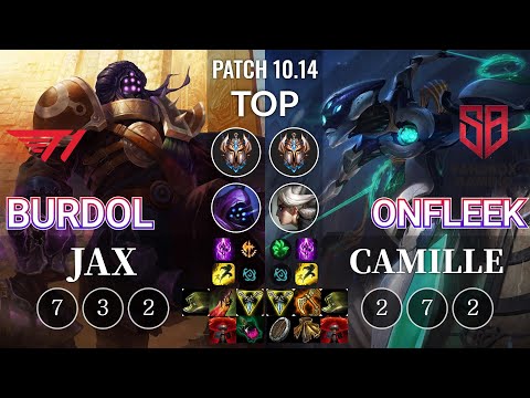 T1 Burdol Jax vs SB OnFleek Camille Top - KR Patch 10.14