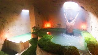 My 100 Days Building Tunnel Underground Temple Swimming Pool House