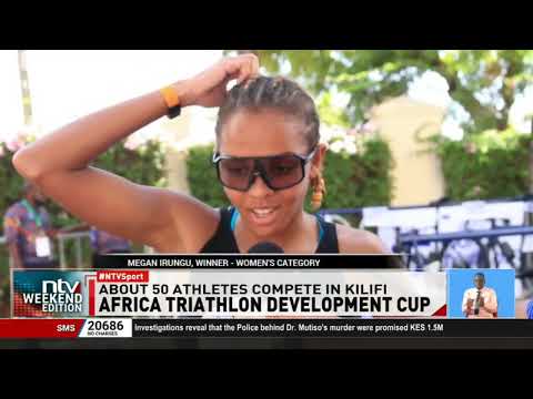 Kenya's Megan Irungu wins women's category of the Africa Triathlon Development Cup in Kilifi