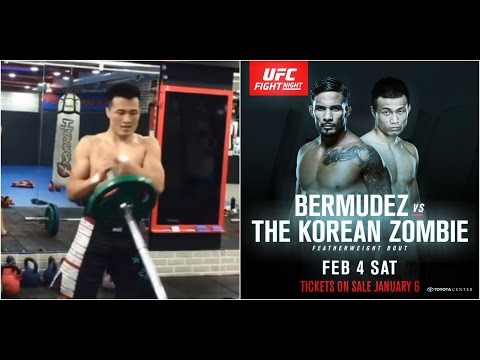 Korean Zombie training for Dennis Bermudez fight at UFC Houston