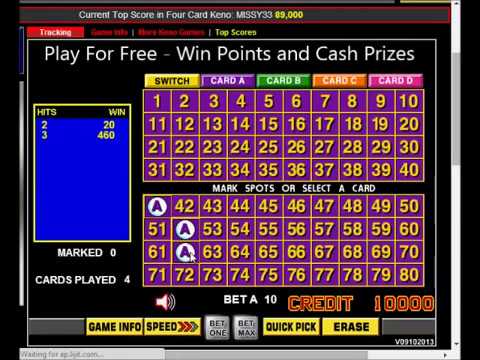 How to Play Four Card Keno Mystic 3 Spot