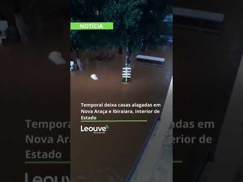 Temporal deixa casas alagadas em Nova Araça e Ibiraiaras, no interior do Estado
