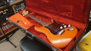 Video thumbnail for Fender Big Apple Strat USA 1998 American Stratocaster Trans Orange Double Humbucker 2H Guitar Video by Essex Recording Studios