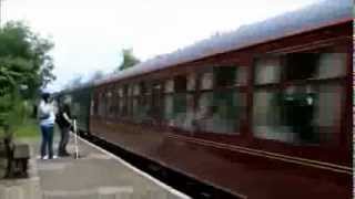 preview picture of video 'THE WEYMOUTH SEASIDE EXPRESS 1.07.2012 34067 Tangmere Filmed at Bradford on Avon'
