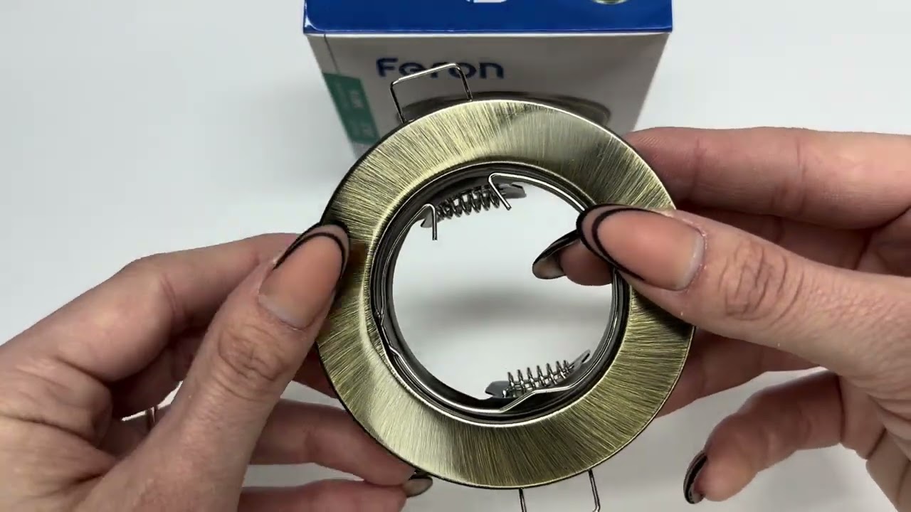 Встраиваемый точечный светильник FERON DL10 MR-16 античное золото 15206