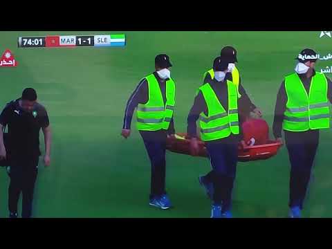 Blessure de Reda #jaadi #wydad  Morocco II - Sierra Leone