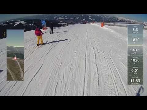 Stuhleck (Semmering AUT): 5,6 km long ski ride from Bergstation to Mittelstation (tracks 10-1-1b-1a)