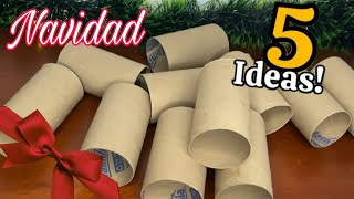 5 BRILLIANT IDEAS with Toilet Paper ROLLS ♻️ that you'll love making this Christmas 🎄🎅
