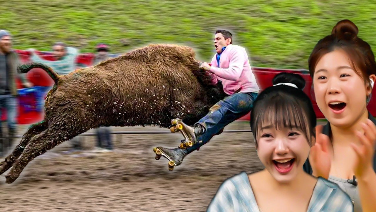 Korean Girls Shocked By Craziest 'Jackass' Stunts | 𝙊𝙎𝙎𝘾