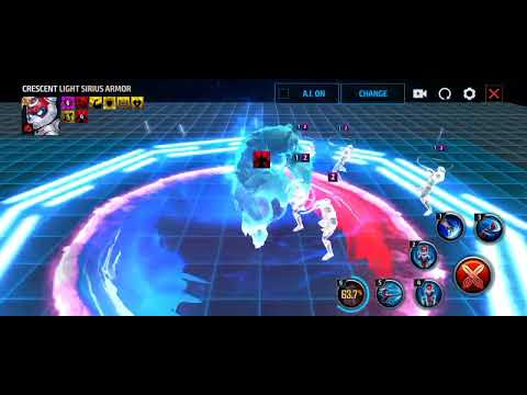 Crescent in Light Sirius Armour suit skills preview | Marvel Future Fight