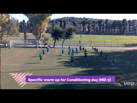 Specific warm up for Conditioning day (MD-3)