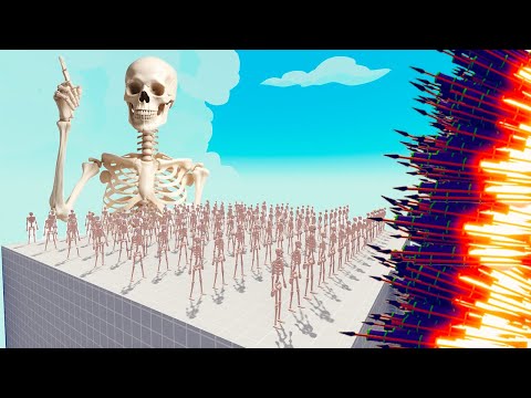 100x SKELETON + 3x GIANT vs EVERY GOD - Totally Accurate Battle Simulator TABS