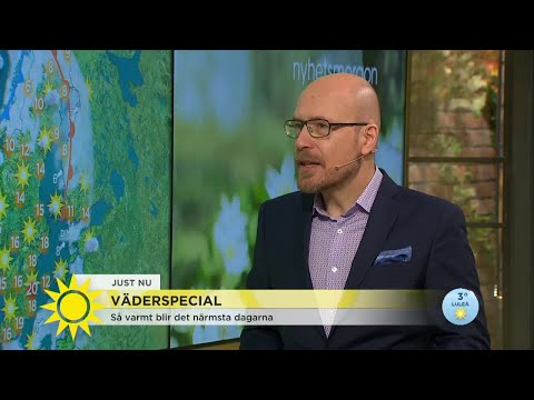 Kondrups glädjeprognos "Över 20 grader varmt" - Nyhetsmorgon (TV4)