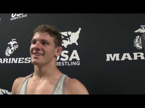 Aiden Riggins (IA), 2022 Junior Nationals freestyle champion at 160 pounds