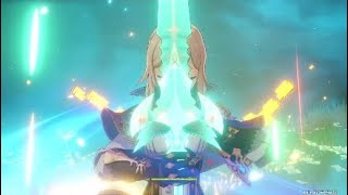 [原神]アルベドの花に乗ってウキウキなジン団長[genshinimpact]