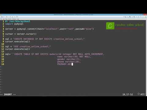 33 Creating Mysql Database Through Python