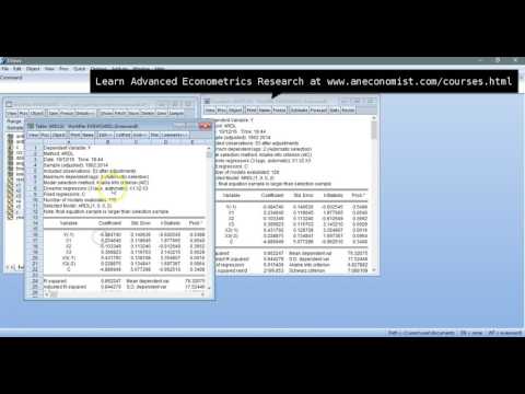 ARDL Eviews Long Run Short Run ECM Cointegration
