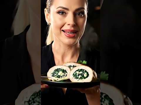 Punjena pileća prsa sa spanaćem i rikotom — limun–puter sos 🍗✨