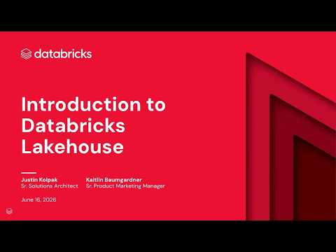 Watch: Introduction to Databricks Lakehouse