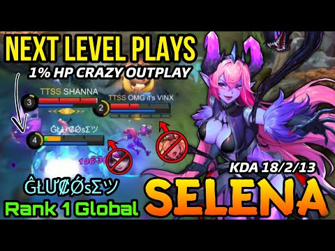 Next Level Plays Selena 1% HP Outplayed Enemies! - Top 1 Global Selena ĜŁƯ₡ǾsΣツ - MLBB