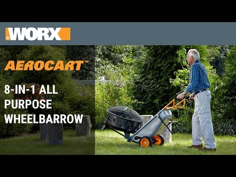WORX Aerocart 8-in-1 All-Purpose Wheelbarrow / Yard Cart / Dolly