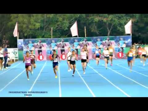 GIRL'S U18  1000m SPRINT MEDLEY RELAY FINAL. 33rd National Junior Athletics Championships 2017