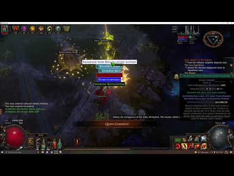 Path of Exile Expedition League SST Bleed Glad getting Awakened Void Manipilation