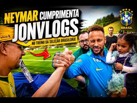 NEYMAR CUPRIMENTAR JONVLOGS NO TREINO DA SELEÇÃO BRASILEIRA