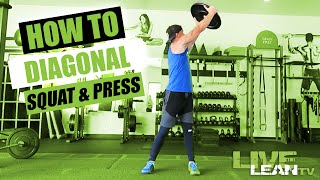 DIAGONAL SQUAT AND PRESS exercise video thumbnail