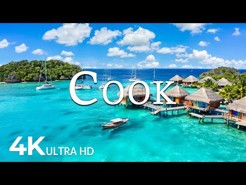 FLYING OVER COOK ISLAND (4K UHD) – Soothing Music Along With Beautiful Nature Video - 4K VideoUHD #9