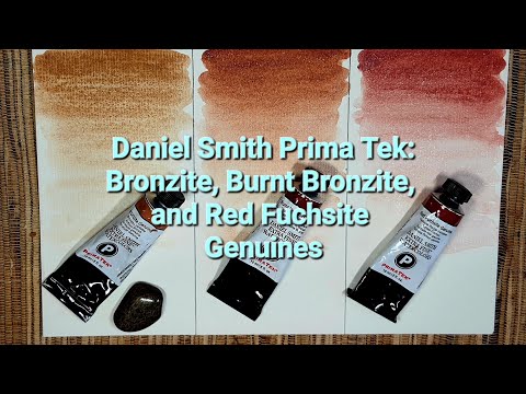 Daniel Smith Prima Tek: Bronzite, Burnt Bronzite, and Red Fuchsite Genuines