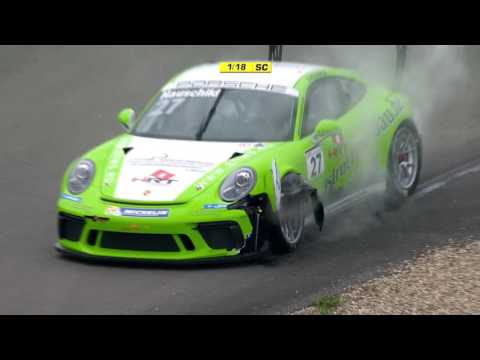 Porsche Carrera Cup Deutschland 2017. Race 2 Hockenheimring. Crash