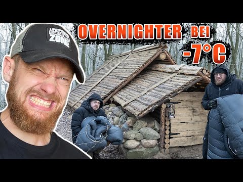 Grubenhaus Overnighter in EXTREMER KÄLTE - Naturensöhne bei -7 °C! | Fritz Meinecke reagiert